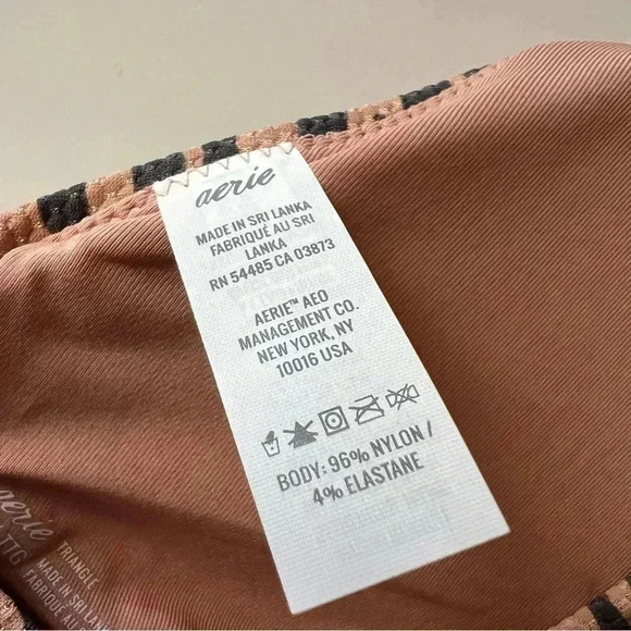 Aerie NWT Women’s Bathing Suit Triangle Top Only Zebra Animal Print Size XXL - Picture 4 of 7